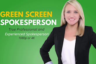 record your professional green screen spokesperson video