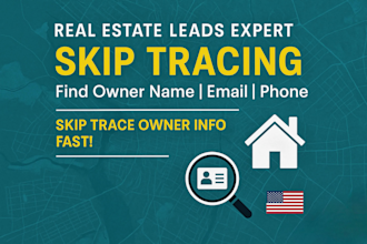 do skip tracing  find real estate leads emails phone numbers