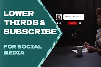 create youtube subscribe and lower thirds for social media