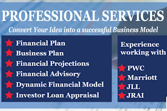 do startup financial projection, financial forecast, plan or model