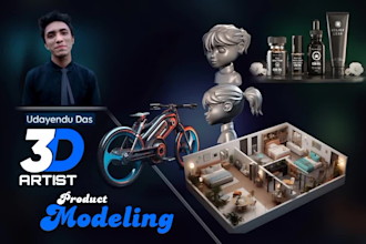 do 3d product modeling  and animation rendering