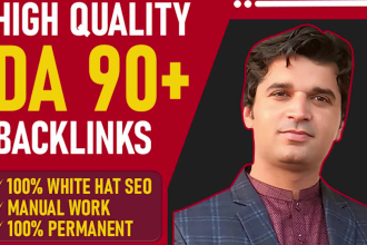 create da 90 high quality dofollow SEO backlinks high da authority link building