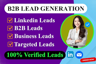 provide niche targeted verified email leads, b2b linkedin leads, business leads