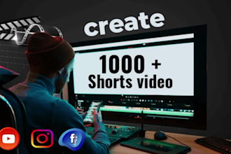 create 200 motivational, pets, cars, funny fails youtube shorts videos reels