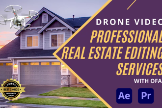 edit real estate drone video ,promo video with motion graphics