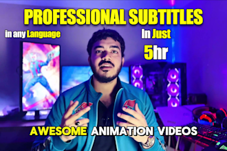 translate and add subtitles captions english arabic spanish 5hr to your video