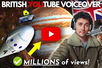 narrate your space and tech youtube video in british english