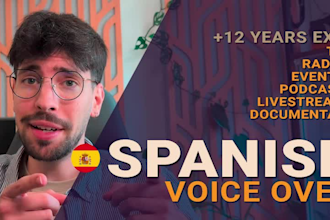 locutor español castellano profesional en menos de 48h