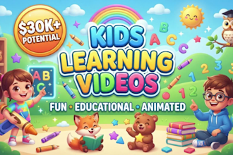 create kids learning educational videos