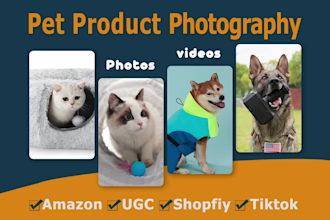 create cat or dog pet products amazon shopfiy tiktok ugc video ads
