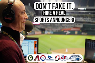 record a sports or live event announcer voiceover