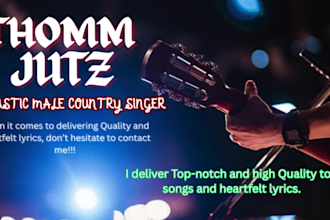 transform your song with male acoustic country vocals