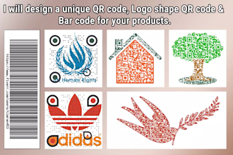 create a unique qr code and logo shape qr code