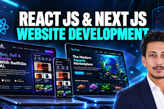 develop a custom react js and next js website for your business