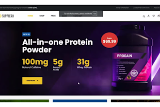 design private label supplement shopify store nutraceutical supplement website