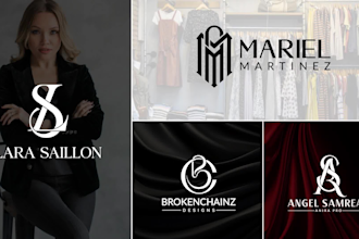 do highly modern minimalist luxury monogram letters business logo design