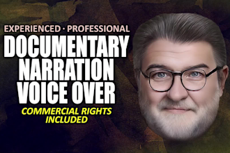 narrate a male documentary voice over