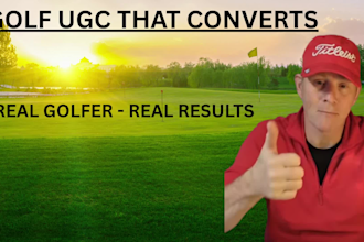 create a converting mature british ugc videos for your golf product or service