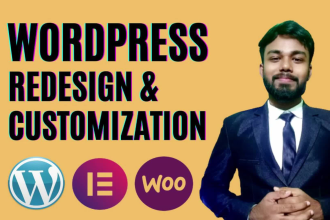 do wordpress website redesign and wordpress customization