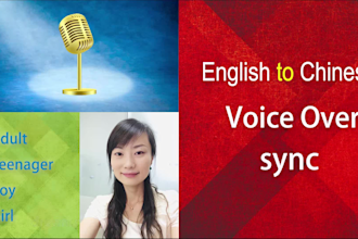 sync voice over dubbing your video in chinese mandarin