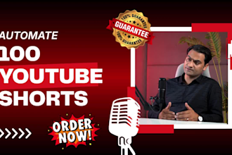 automate youtube shorts channel with 100 videos