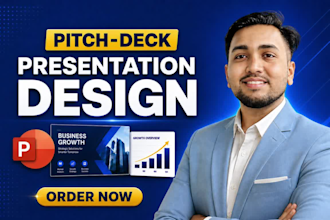 do presentation design, pitch deck, google slides, powerpoint and canva design