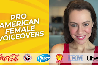 record a pro female american voice over