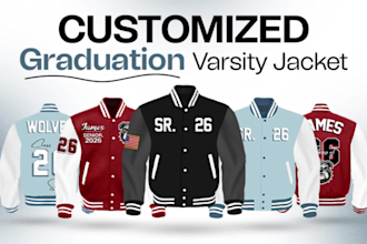 design a custom varsity letterman jacket for your graduation