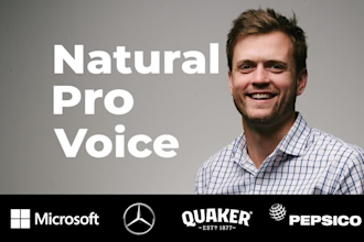 record a pro american male voice over in 24hrs