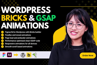 add complex animations to wordpress website with bricks builder and gsap
