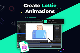 create lottie json or GIF for websites and mobile apps