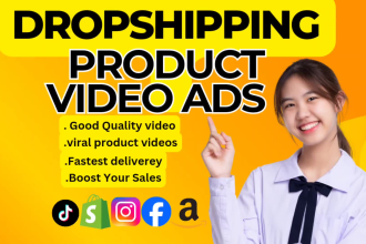create branded shopify dropshipping product viral videos for tikok ads
