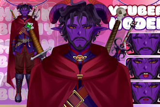 design live2d vtuber model and rigging for vtube studio