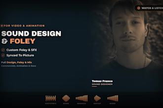 design sound effects and foley for your video