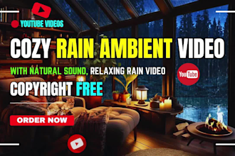 create cozy ambient rain video for youtube channel