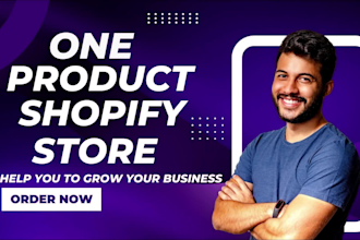 create one product shopify dropshipping store
