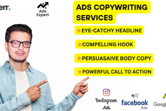 write facebook email, google ad sales copy to generate leads