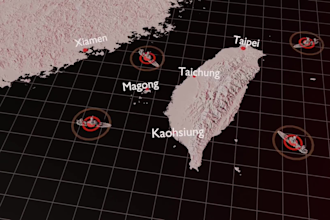 create a 3d military operation animation with real terrain
