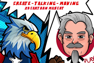make 2d mascot animation custom for you