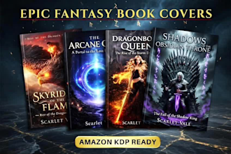 design epic fantasy book cover for amazon kdp