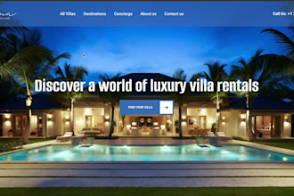 design real estate, hotel booking, villa rental, airbnb clone website