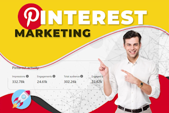be your pinterest marketing manager and create boards, pins, and SEO