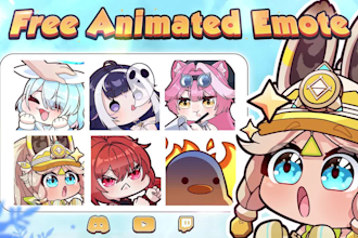 draw twitch emotes and animated emotes for vtuber stream