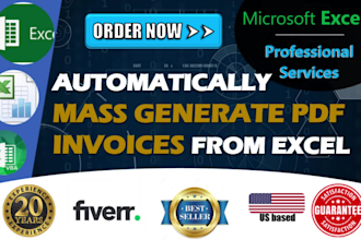 automatically generate PDF invoices from excel with macros