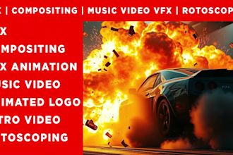 create vfx compositing, music video vfx, vfx animation, animated logo intro