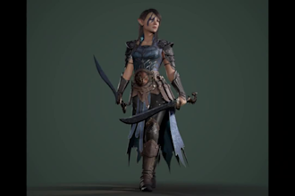 do 3d game character design, character model, 3d animation, carton character