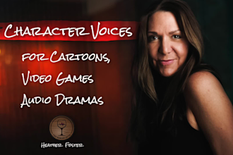 record a voice over for character voices
