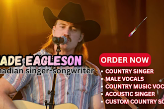 write and produce male acoustic country wedding love emotional music production