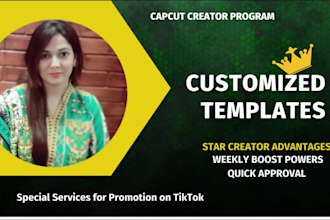 edit customized capcut template with tiktok promotion