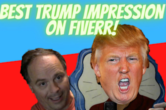 record a donald trump character voice over impression